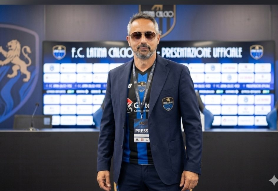 Mauro Salvatori alla presentazione ufficiale del F.C. Latina Calcio